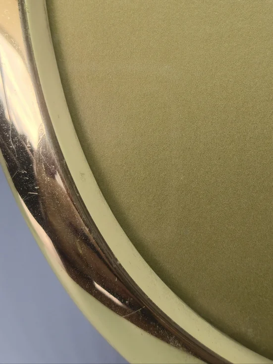 Solid Brass Oval 5x7 Photo Frame Vintage Made in Italy Polished Footed Gold 5x7 - Picture 9 of 11